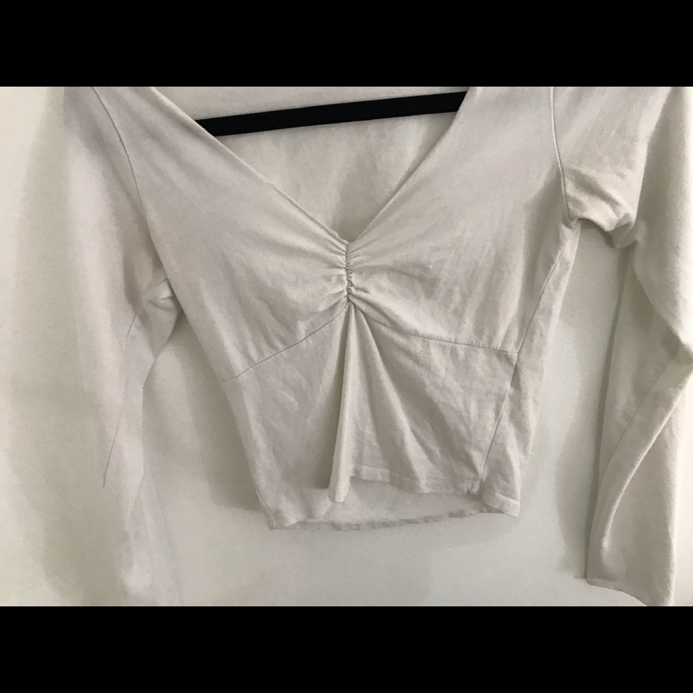 White Brandy Melville cinch long sleeve